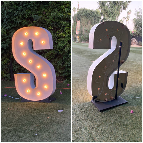 Marquee Letters Stand for Giant Light Up Letters | Marquee Lights Stand | Lighted Letters Stand (Individual Stand for Individual Letter)