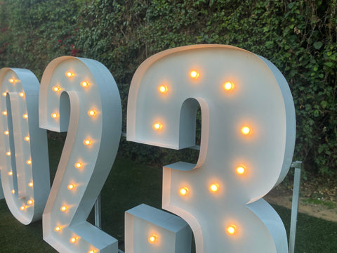 Large Marquee Numbers 4ft 5ft up to 6ft tall | Large Light Up Numbers Birthday Numbers Large Number Light | Wedding Anniversary Proposal