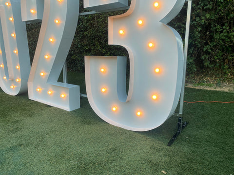 Large Marquee Numbers 4ft 5ft up to 6ft tall | Large Light Up Numbers Birthday Numbers Large Number Light | Wedding Anniversary Proposal