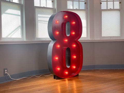 Large Marquee Numbers 4ft Tall 5ft Tall | Giant Light Up Numbers | Birthday Numbers | Large Number Light | LED Letter Lights