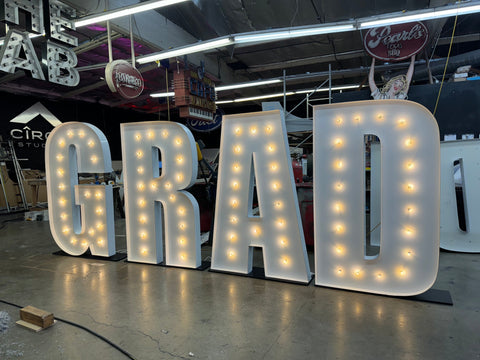 Large Marquee Letters 4ft 5ft 6ft | PROM letters, GRAD letters | Graduation Decor | Marquee Light Up Letters | Custom Marquee Letters