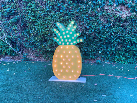 Giant Pineapple Light Up Sign | Custom Marquee Sign | Hawaiian Theme Wedding Birthday Decoration