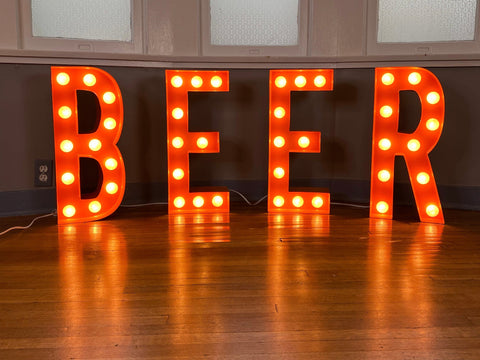 BEER Marquee Sign | Custom Vintage Marquee Sign for Restaurant Cafe Bar Man Cave