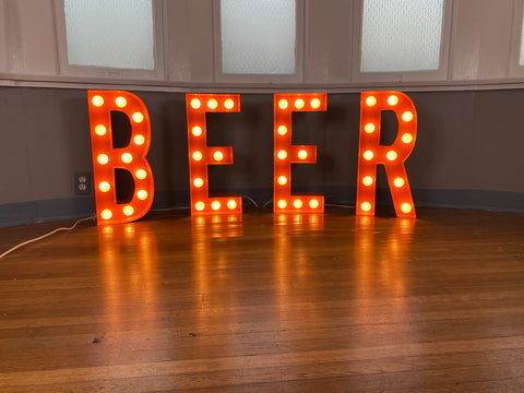 BEER Marquee Sign | Custom Vintage Marquee Sign for Restaurant Cafe Bar Man Cave