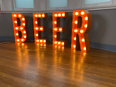 BEER Marquee Sign | Custom Vintage Marquee Sign for Restaurant Cafe Bar Man Cave