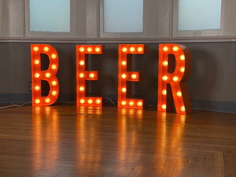 BEER Marquee Sign | Custom Vintage Marquee Sign for Restaurant Cafe Bar Man Cave