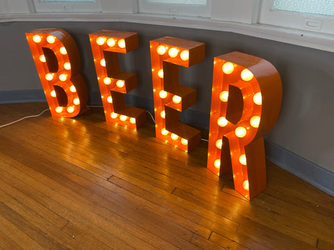 BEER Marquee Sign | Custom Vintage Marquee Sign for Restaurant Cafe Bar Man Cave