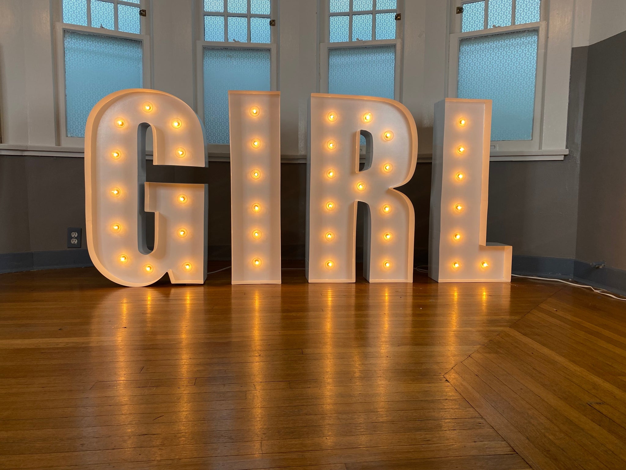 Baby Shower Light Up Letters Decorations | GIRL Marquee Letters with Lights