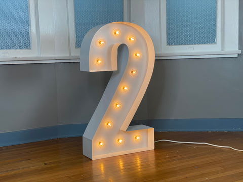 Large Marquee Numbers 4ft Tall 5ft Tall | Giant Light Up Numbers | Birthday Numbers | Large Number Light | LED Letter Lights