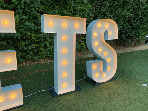 Marquee Letters Stand for Giant Light Up Letters | Marquee Lights Stand | Lighted Letters Stand (Individual Stand for Individual Letter)