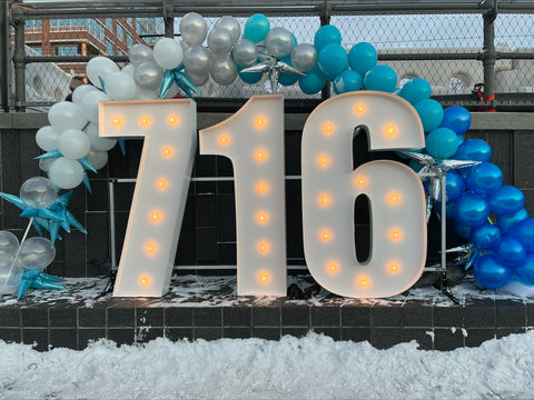 Large Marquee Numbers 4ft Tall 5ft Tall | Giant Light Up Numbers | Birthday Numbers | Large Number Light | LED Letter Lights