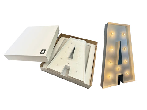 Large Marquee Letters Storage Box | Large Box for Storing Marquee Letters | Storage Container Box for Large Light Up Letters and Numbers | For Large Marquee Letters 3ft 4ft 5ft Tall